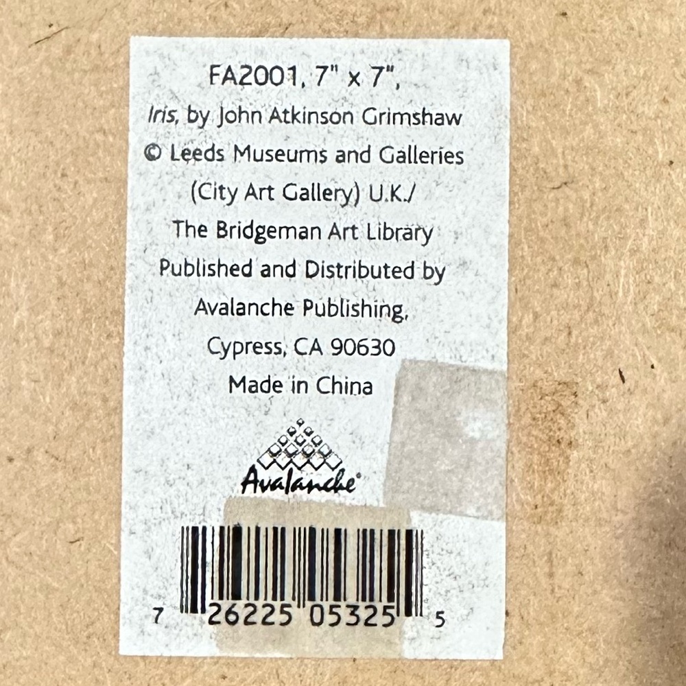 7”x7” Glowing Fairy Wall Decor “Iris” by John Atkinson Grimshaw - Picture 3 of 5